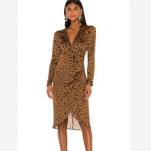 LPA Fabrizia Wrap Dress In Austin Print Size Small EUC